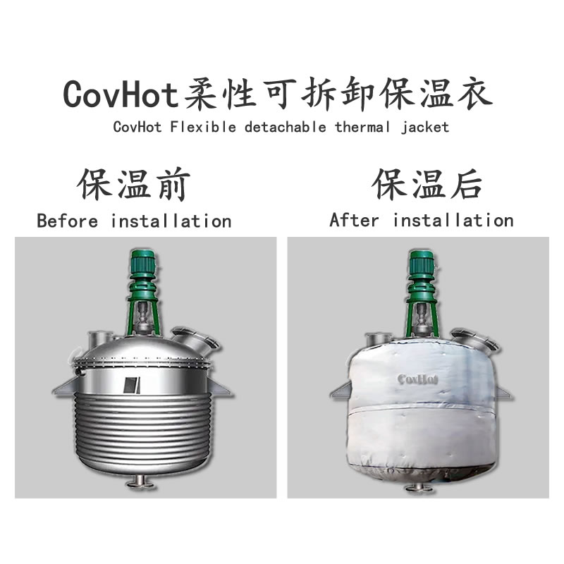 可拆卸柔性反应釜保温衣厂家 耐高温550°C来图定制 批量优惠